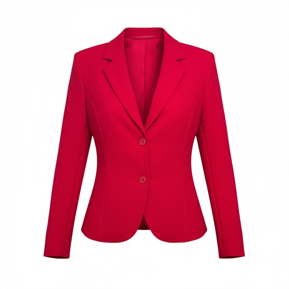 Allegra K New Bold Red Women's Medium Blazer Lightweight w/ Padded Shoulders - Picture 2 of 9